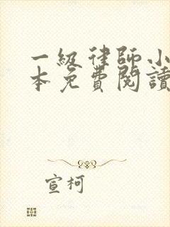 一级律师小说全本免费阅读