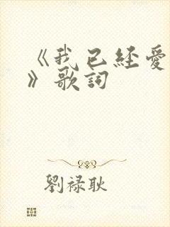 《我已经爱上你》歌词