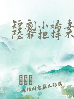 短剧小娇妻太凶陆爷把持不住了全集合集