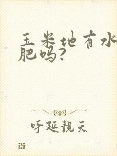 玉米地有水能追肥吗?