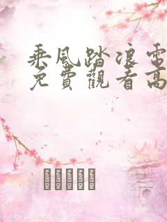 乘风踏浪电视剧免费观看高清全集