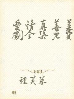 爱情真善美电视剧全集免费