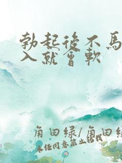 勃起后不马上插入就会软