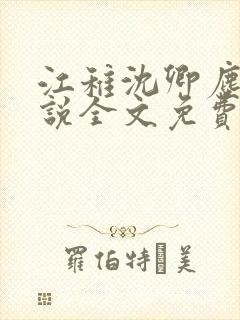 江稚沈卿尘的小说全文免费阅读0