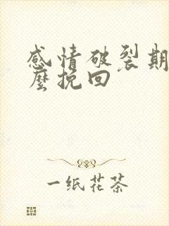 感情破裂期间怎么挽回