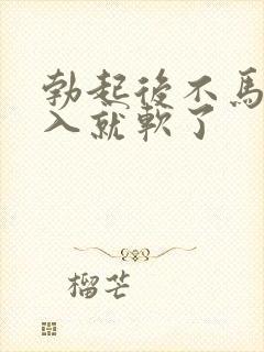 勃起后不马上插入就软了