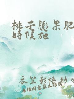桃子膨果肥什么时候施