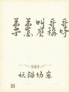 弟弟叫哥哥的孩子怎么称呼