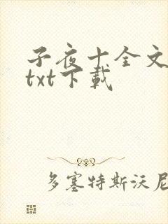 子夜十全文番外txt下载