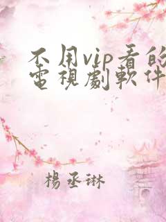 不用vip看的电视剧软件