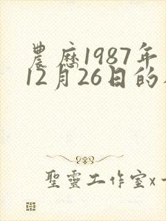 农历1987年12月26日的八字