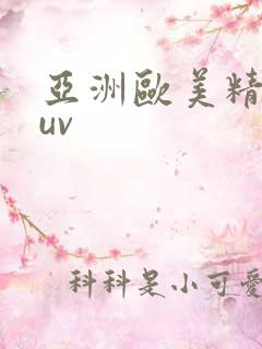亚洲欧美精品suv