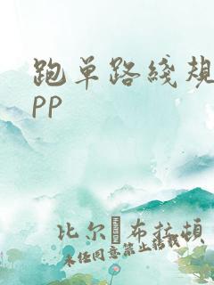 跑单路线规划app