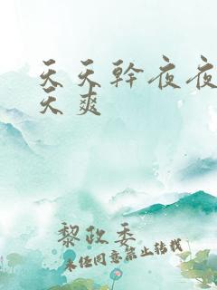 天天干夜夜操天天爽