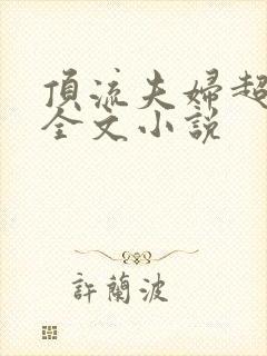 顶流夫妇超甜的全文小说