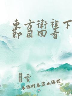 东方卫视下一站节目回看