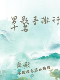 男歌手排行榜前十名