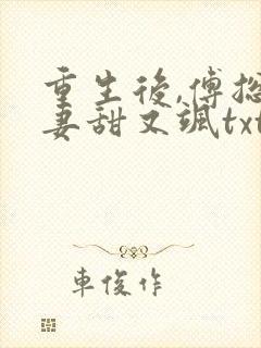 重生后,傅总娇妻甜又飒txt下载