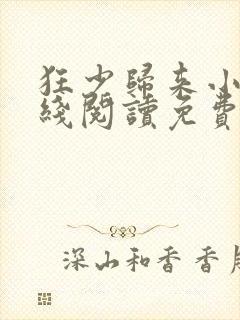 狂少归来小说在线阅读免费
