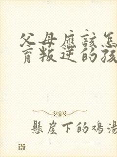 父母应该怎样教育叛逆的孩子