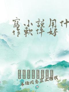 写小说用什么写作软件好
