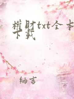 权财txt全本下载