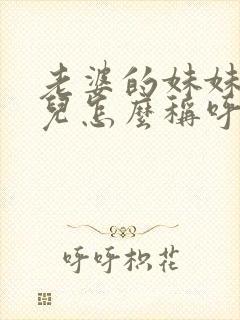 老婆的妹妹的女儿怎么称呼