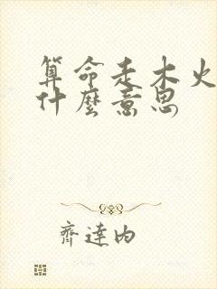 算命走木火运是什么意思