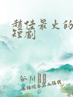 赵佳最火的十部短剧