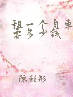 租一个月车大概要多少钱