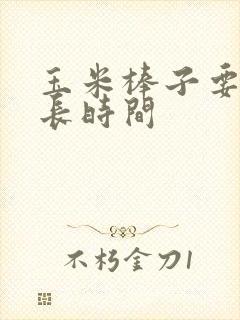 玉米棒子要煮多长时间
