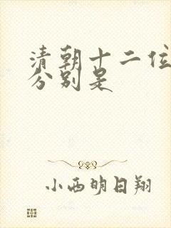 清朝十二位皇帝分别是
