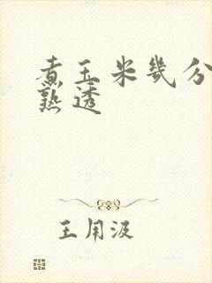 煮玉米几分钟能熟透