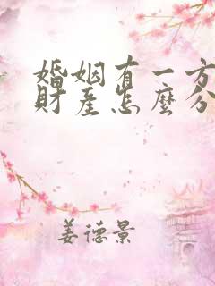 婚姻有一方出轨财产怎么分割