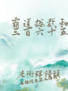 霸道总裁和我的三百六十五天第三季