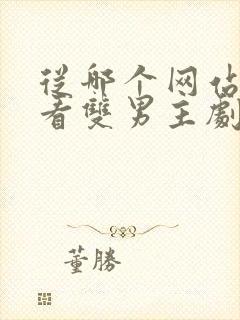 从哪个网站可以看双男主剧