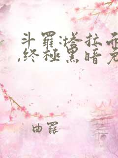 斗罗:塔拉面具,终极黑暗免费阅读