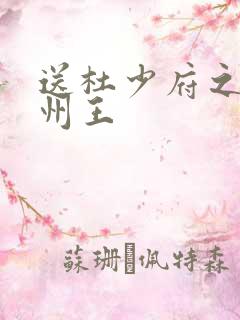 送杜少府之任蜀州王