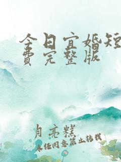 今日宜婚短剧免费完整版