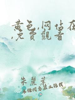 黄色,网站在线,免费观看