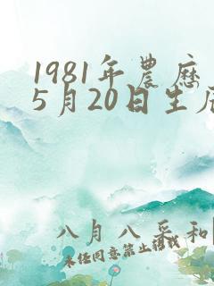 1981年农历5月20日生辰八字