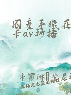 国产手机在线不卡av秒播