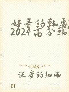 好看的韩剧推荐2024高分韩剧