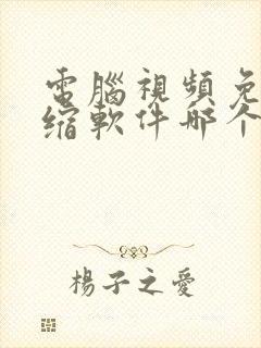 电脑视频免费压缩软件哪个好