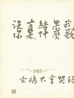 没有结果我也爱你是什么歌