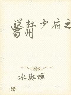,送杜少府之任蜀州