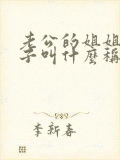 老公的姐姐的儿子叫什么称呼