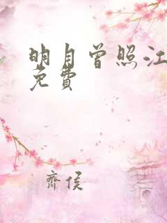 明月曾照江东寒免费