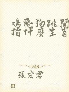 鸡飞狗跳开三四指什么生肖