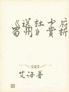 《送杜少府之任蜀州》赏析习题及答案